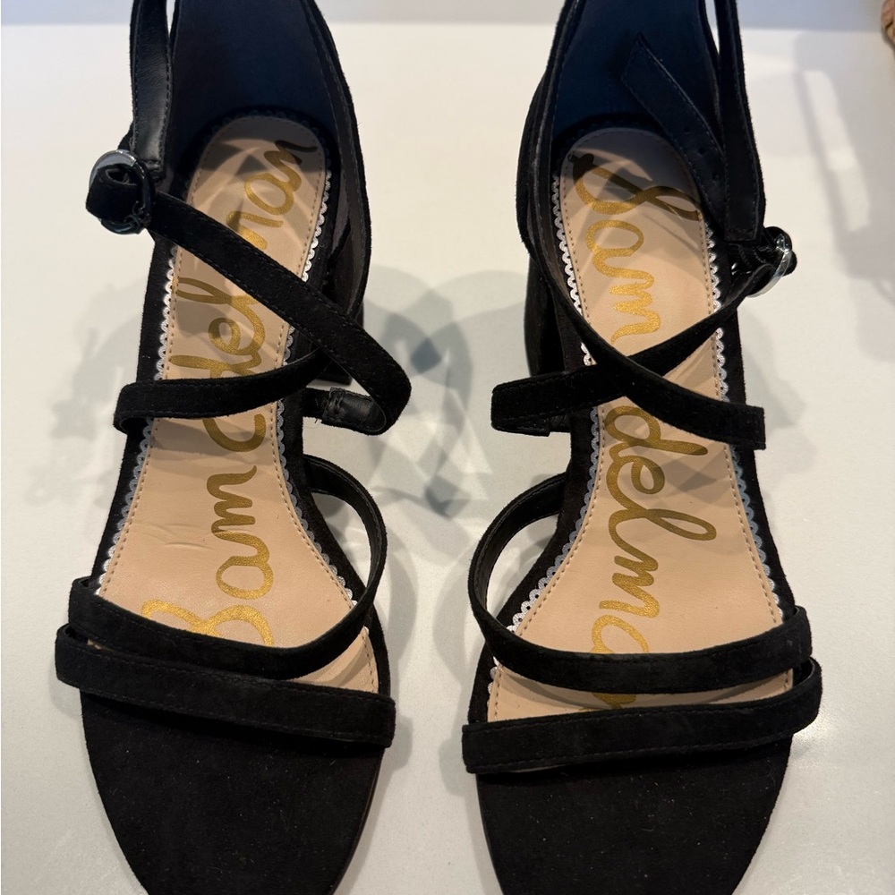 Sam Edelman Stacie Strappy  Black Heels Size 7